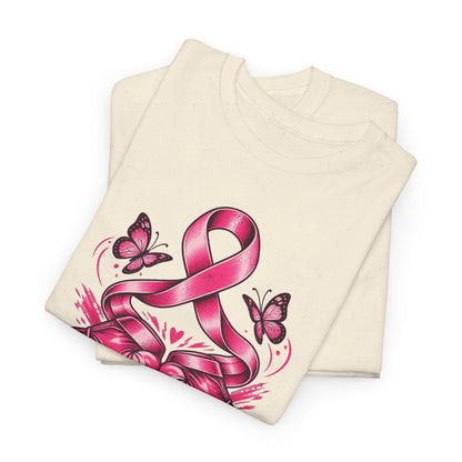 T-Shirt — Her Fight Our Strength Pink Ribbon Breast Cancer Awareness Tee
