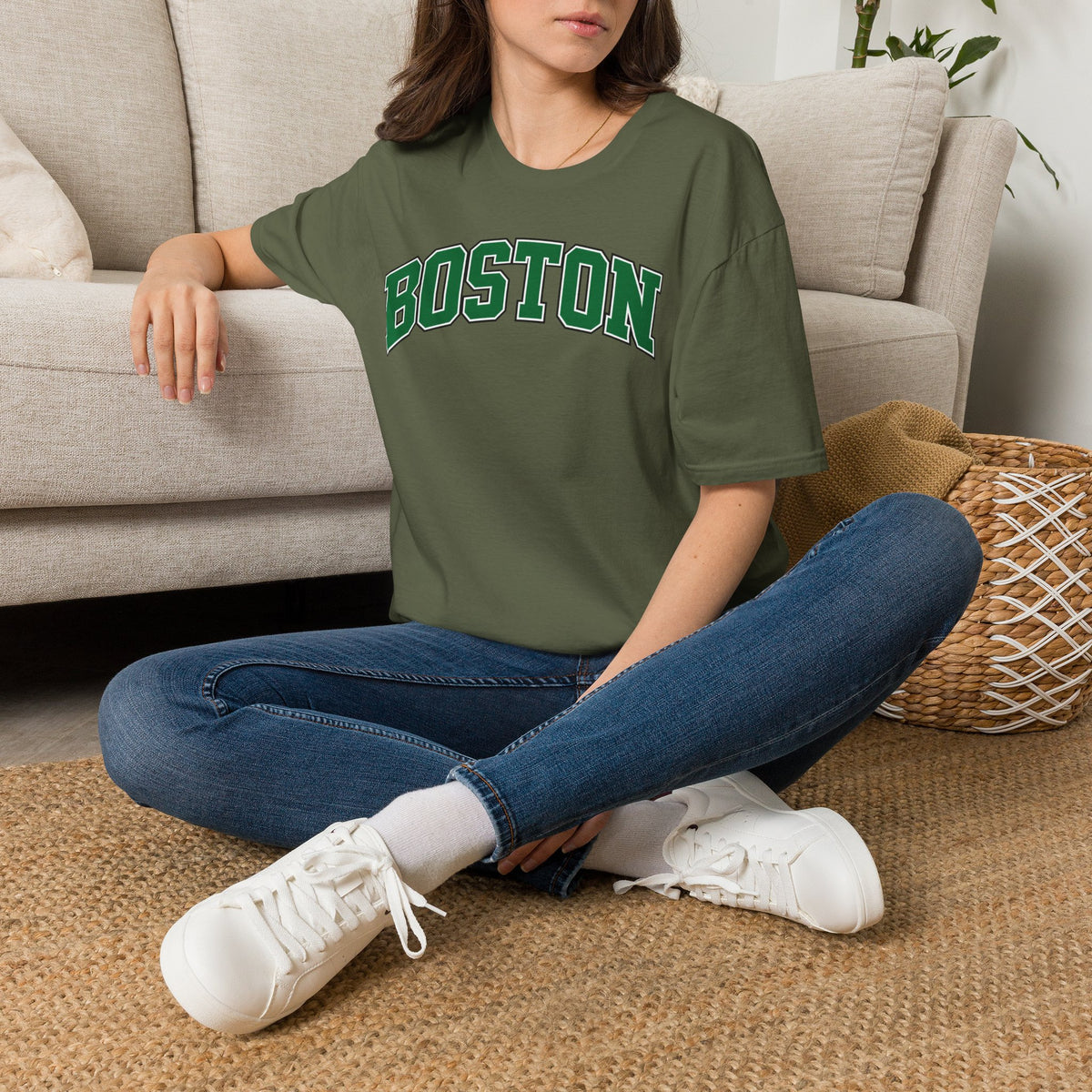 Boston Arch Logo T‑Shirt — Classic College Campus Tee