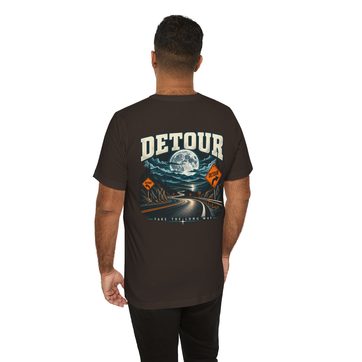 Detour Take the Long Way Road Trip Graphic T-Shirt