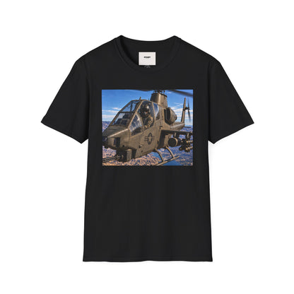 Attack Helicopter Graphic T‑Shirt – Military Aviation Photo Tee