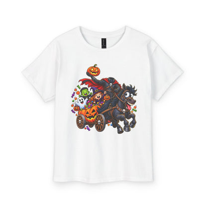 Kids Halloween Tee - Spooky Pumpkin Horse & Candy Ride Youth T-Shirt