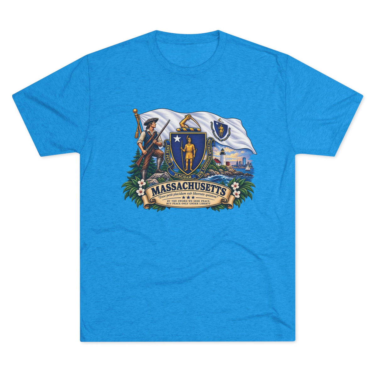 Massachusetts State Flag T‑Shirt — Vintage Coat of Arms Tee