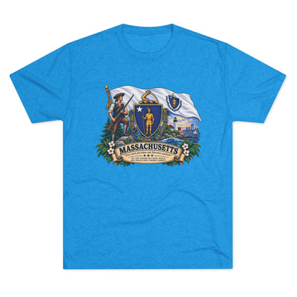 Massachusetts State Flag T‑Shirt — Vintage Coat of Arms Tee