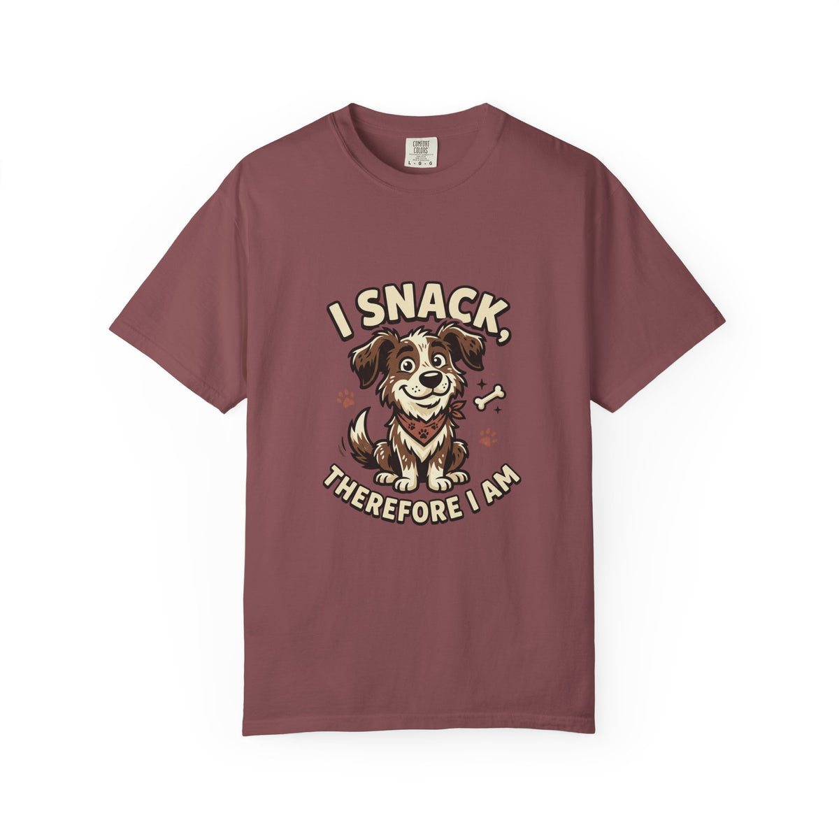 I Snack Therefore I Am Dog T-Shirt