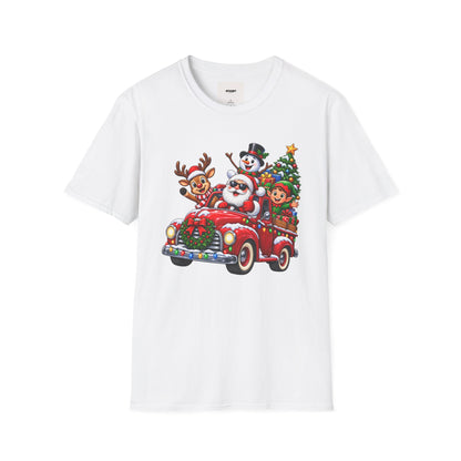 Christmas Crew T‑Shirt — Santa, Reindeer & Snowman Holiday Tee