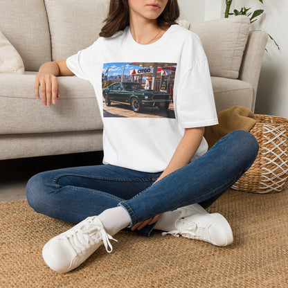 Classic Mustang Gas Station Tee — Retro Muscle Car T-Shirt