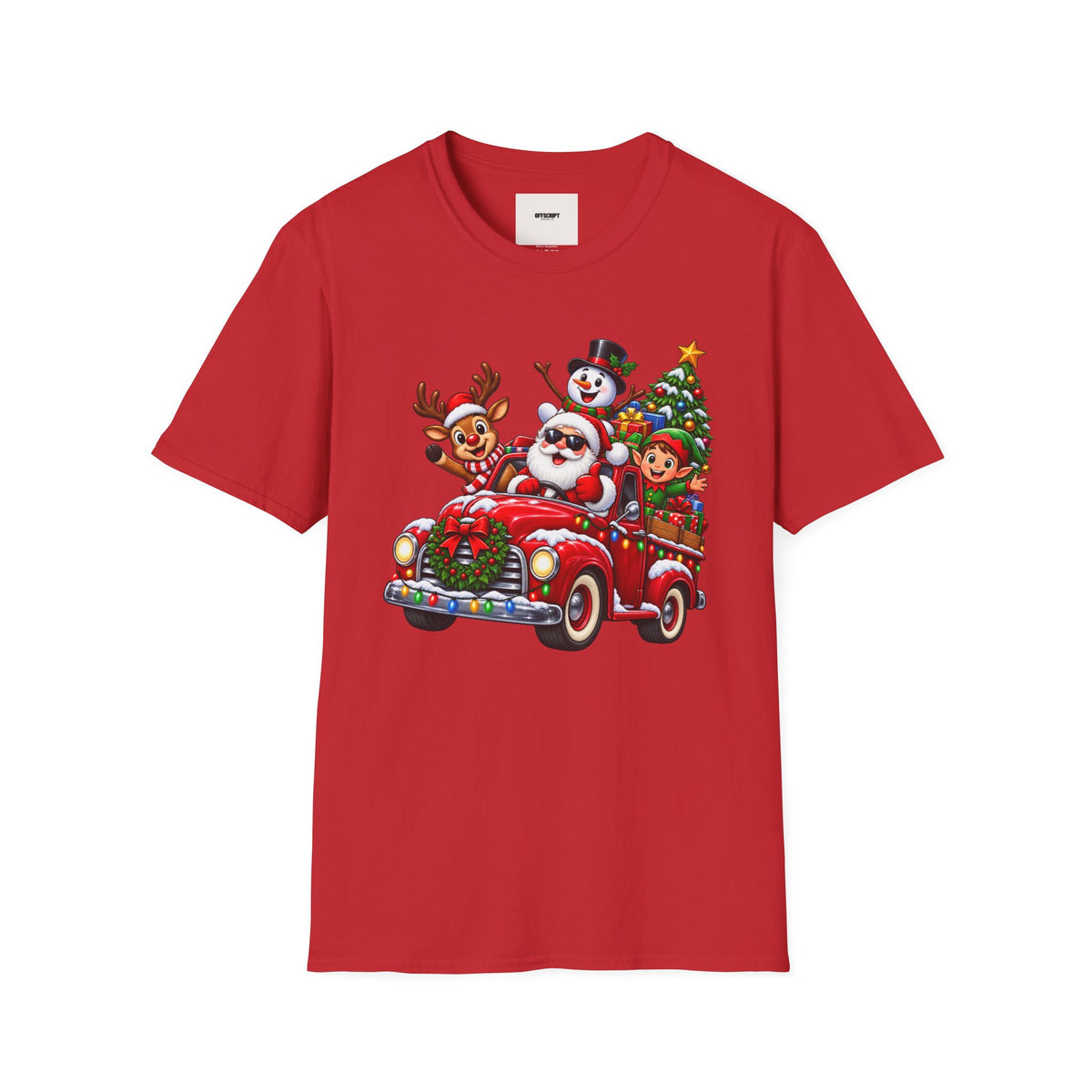 Christmas Crew T‑Shirt — Santa, Reindeer & Snowman Holiday Tee