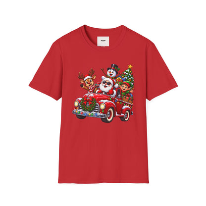 Christmas Crew T‑Shirt — Santa, Reindeer & Snowman Holiday Tee