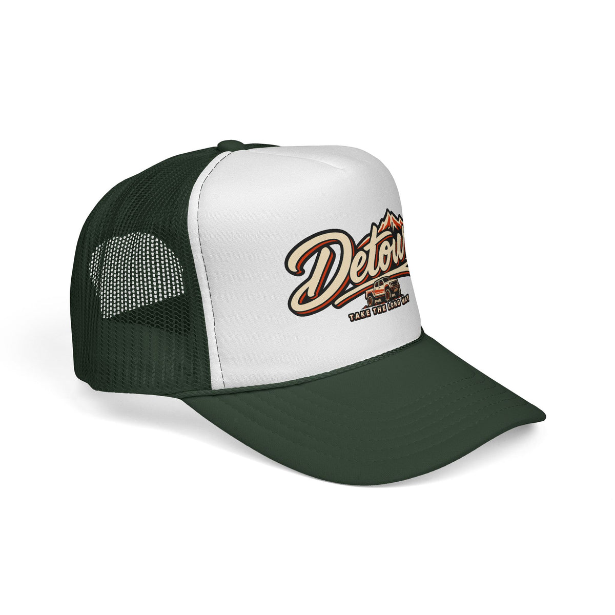 Detour Trucker Hat — Vintage Road Trip Mesh Cap