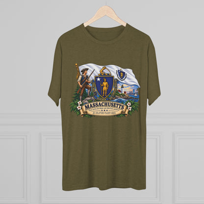 Massachusetts State Flag T‑Shirt — Vintage Coat of Arms Tee