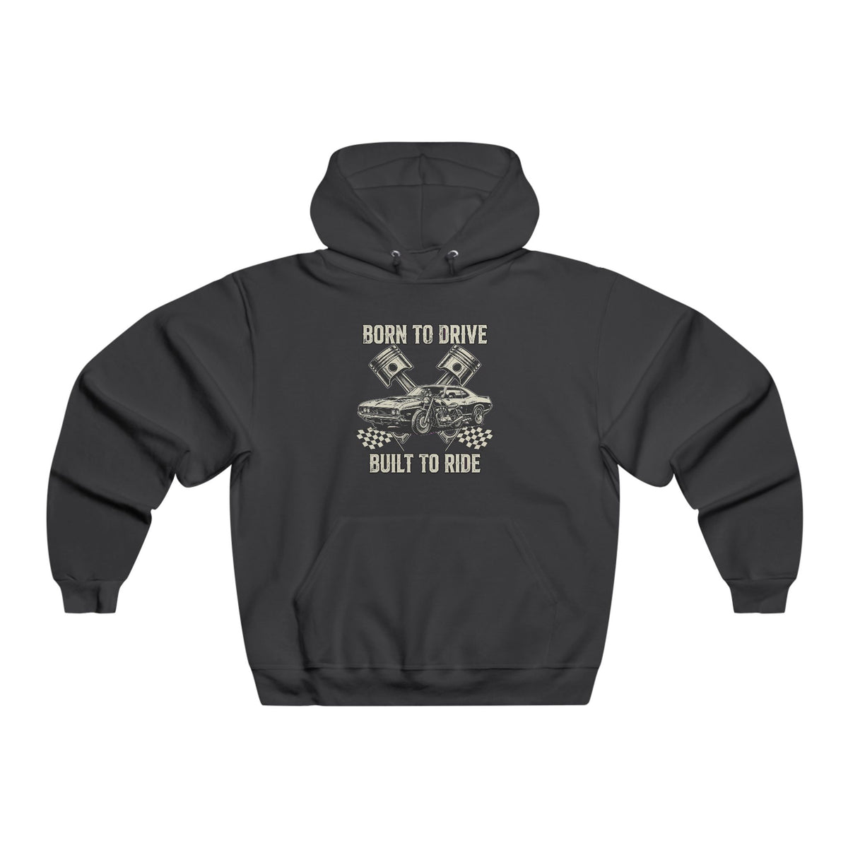 Mechanic Gearhead Hoodie — Vintage Wrench & Tire Flame Auto Repair Sweatshirt