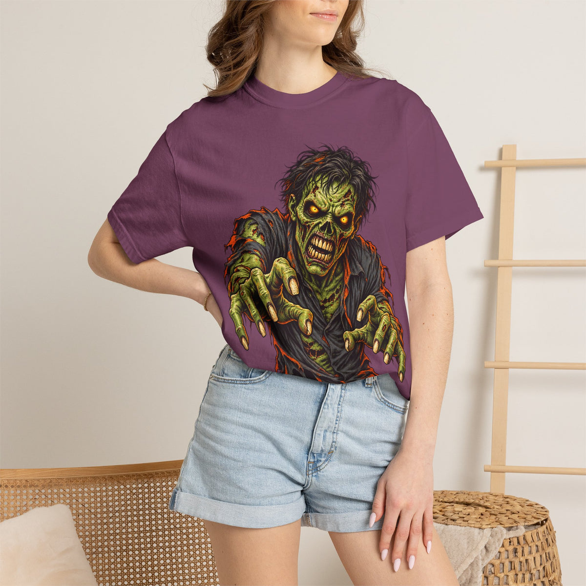 Zombie Attack T‑Shirt — Graphic Horror Tee for Halloween & Horror Fans