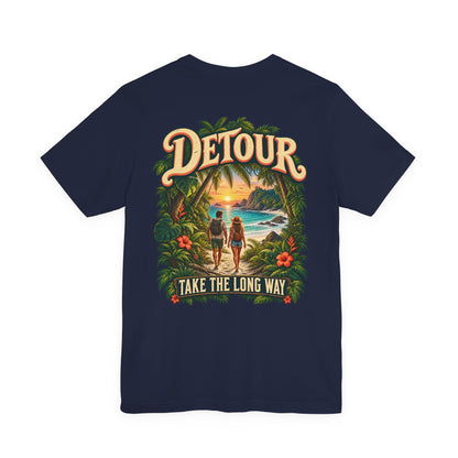 Detour Take the Long Way Tropical Adventure T-Shirt