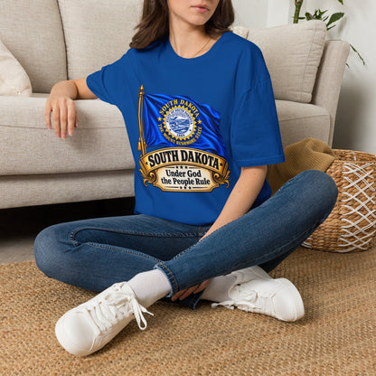South Dakota Flag T‑Shirt — "Under God the People Rule" State Pride Tee