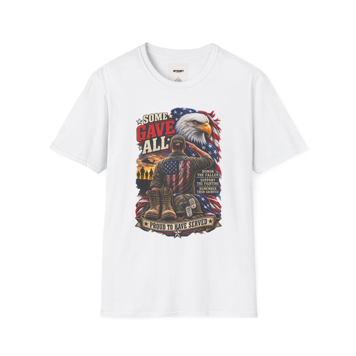 Some Gave All Eagle T-Shirt — Veteran Memorial Patriot Tee