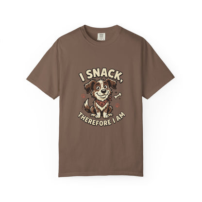 I Snack Therefore I Am Dog T-Shirt