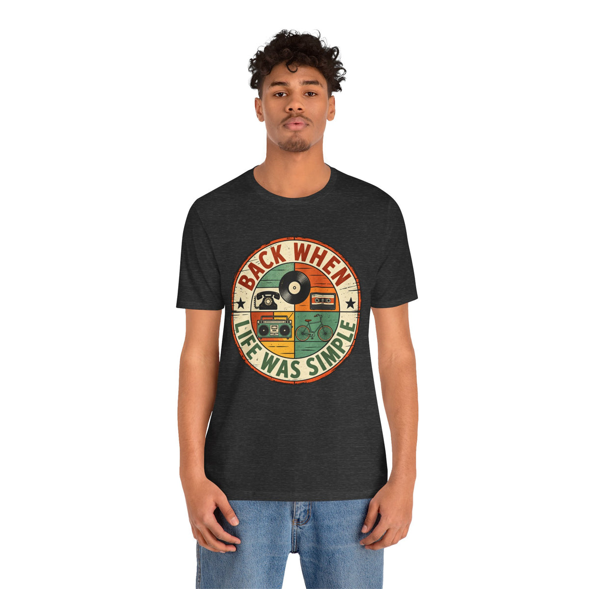 Back When Life Was Simple Vintage Retro T-Shirt