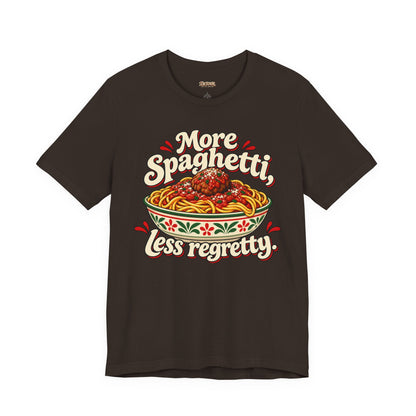 More Spaghetti Less Regretti Foodie Graphic Tee