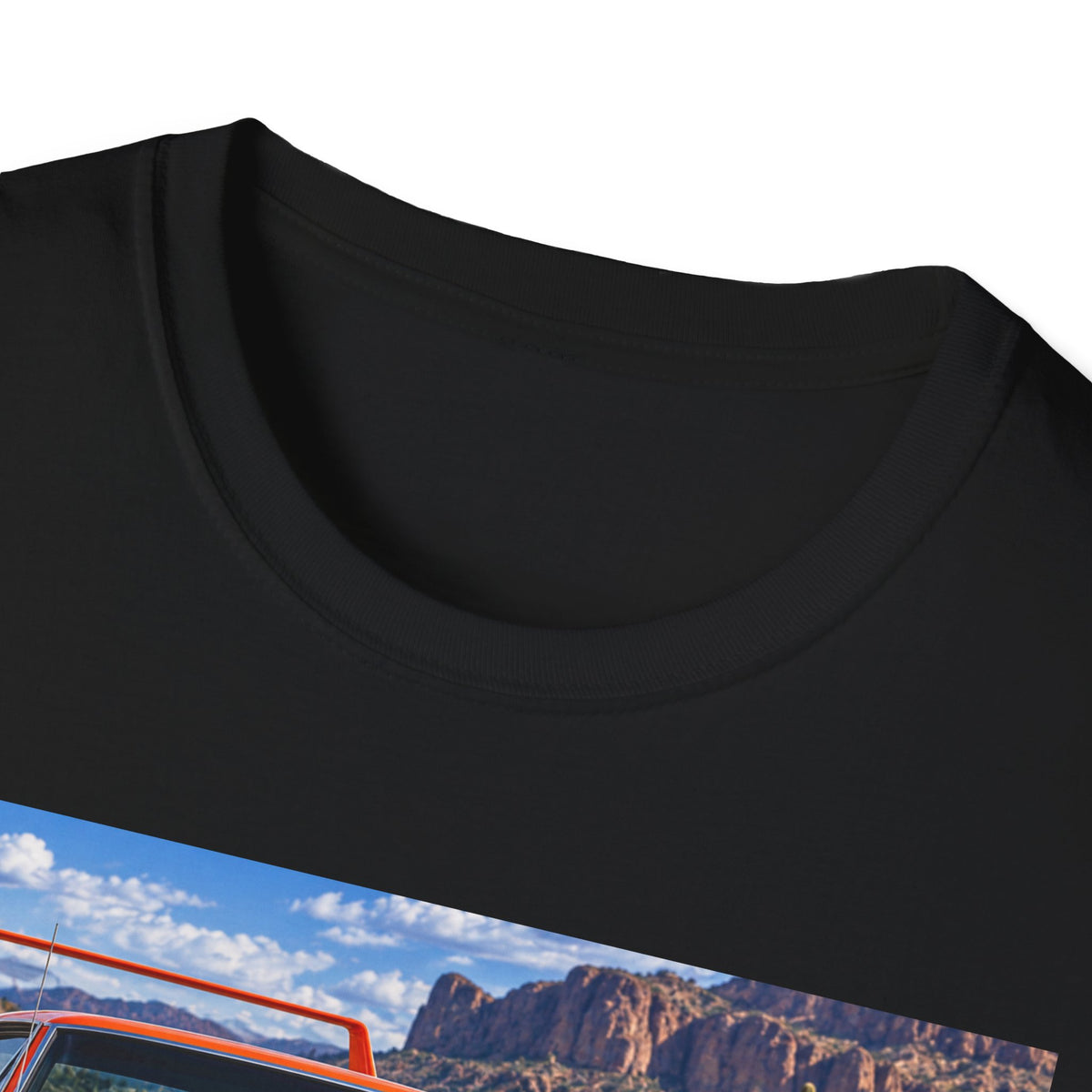 Classic Orange Muscle Car T-Shirt — Route 66 Roadtrip Tee