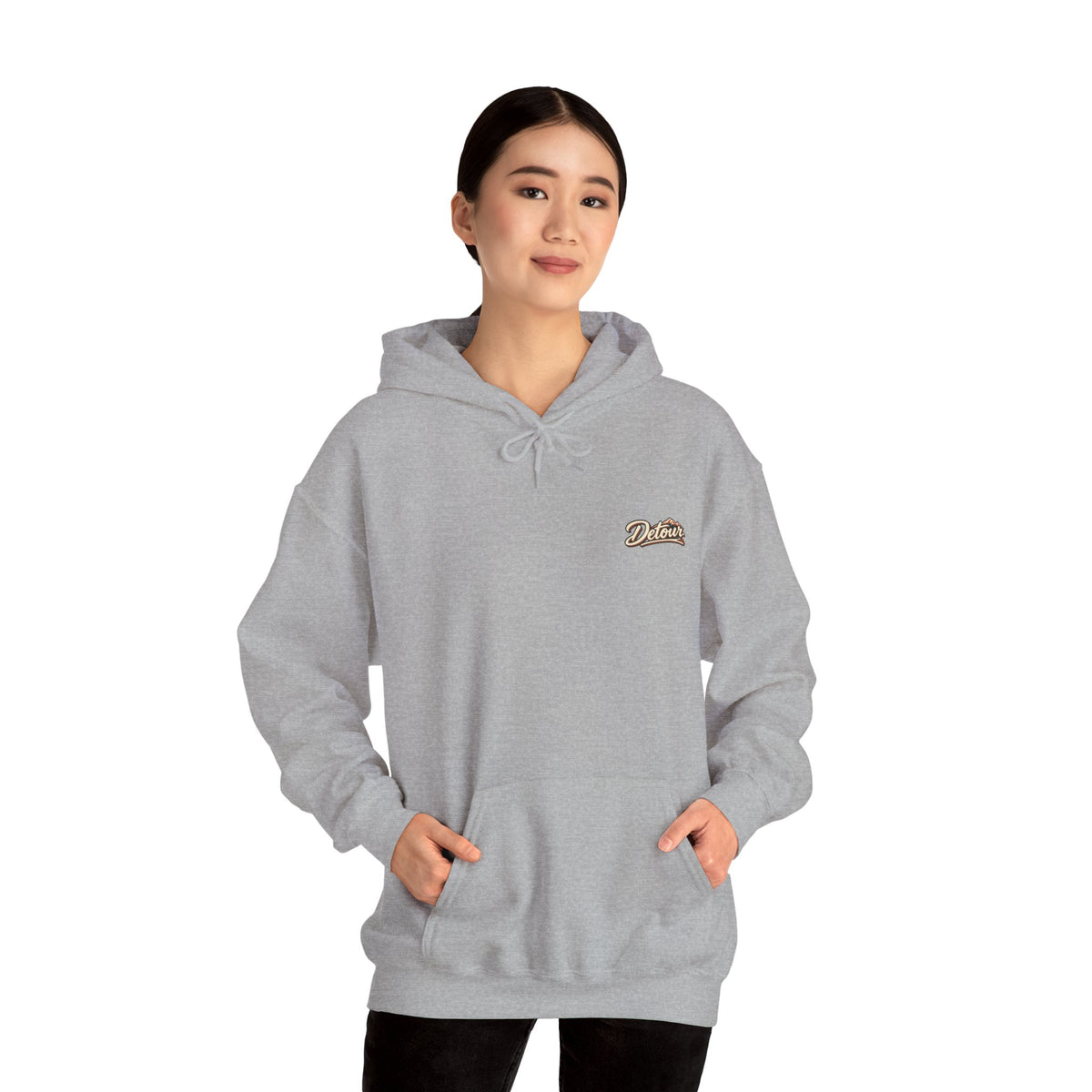 Detour Vintage Hot Rod Hoodie — "Take The Long Way" Classic Car Sweatshirt