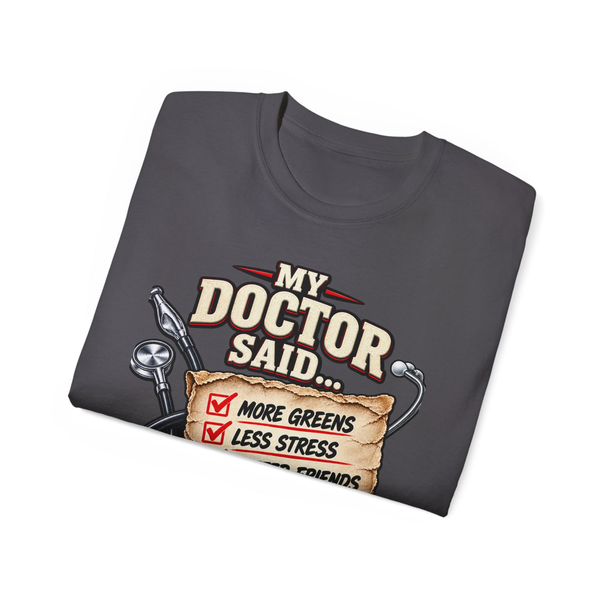 My Doctor Said… Play More Golf T‑Shirt — Funny Golf Checklist Tee