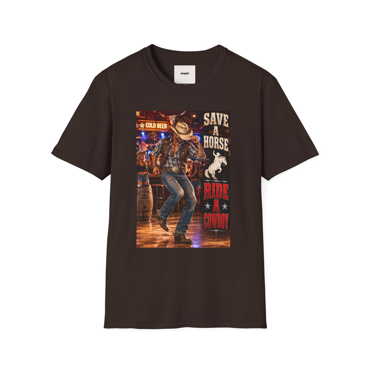 Save a Horse Ride a Cowboy T-Shirt — Country Western Cowboy Graphic Tee