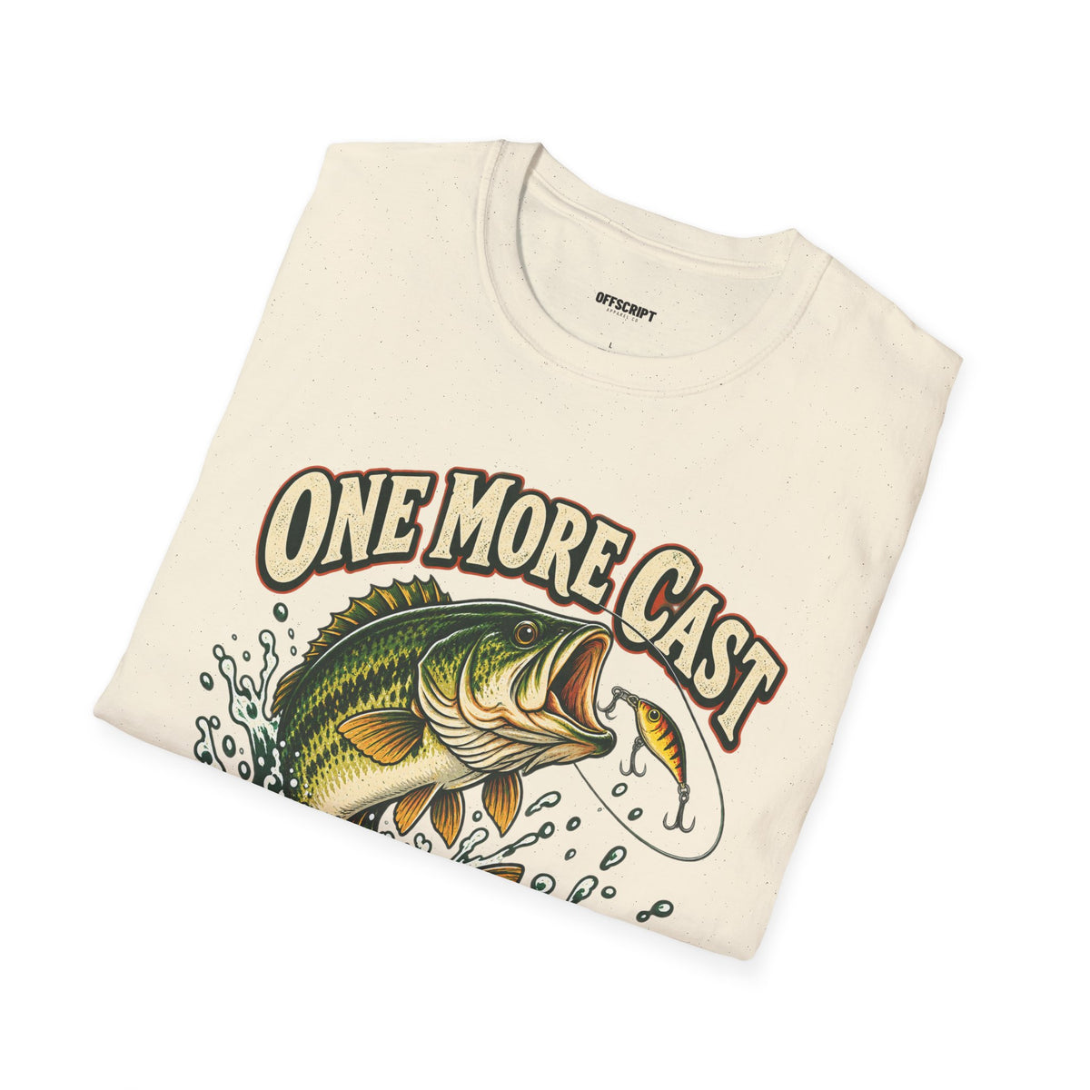 Fishing T-Shirt — "One More Cast" Bass Graphic Tee