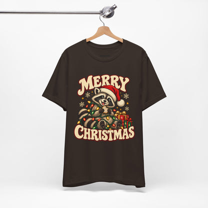 Merry Christmas Raccoon Tee