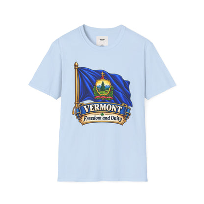 Vermont State Flag T‑Shirt — 'Freedom and Unity' Emblem Tee