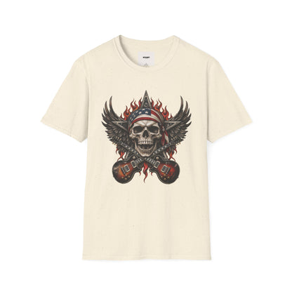 Skull & Wings T‑Shirt — American Rebel Rocker Graphic Tee