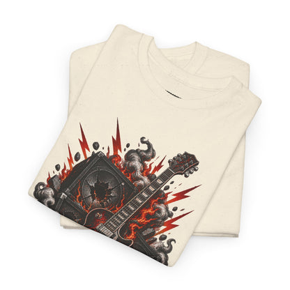 Electric Skull Guitar T‑Shirt — Rock & Metal Graphic Tee for Musicians and Fans