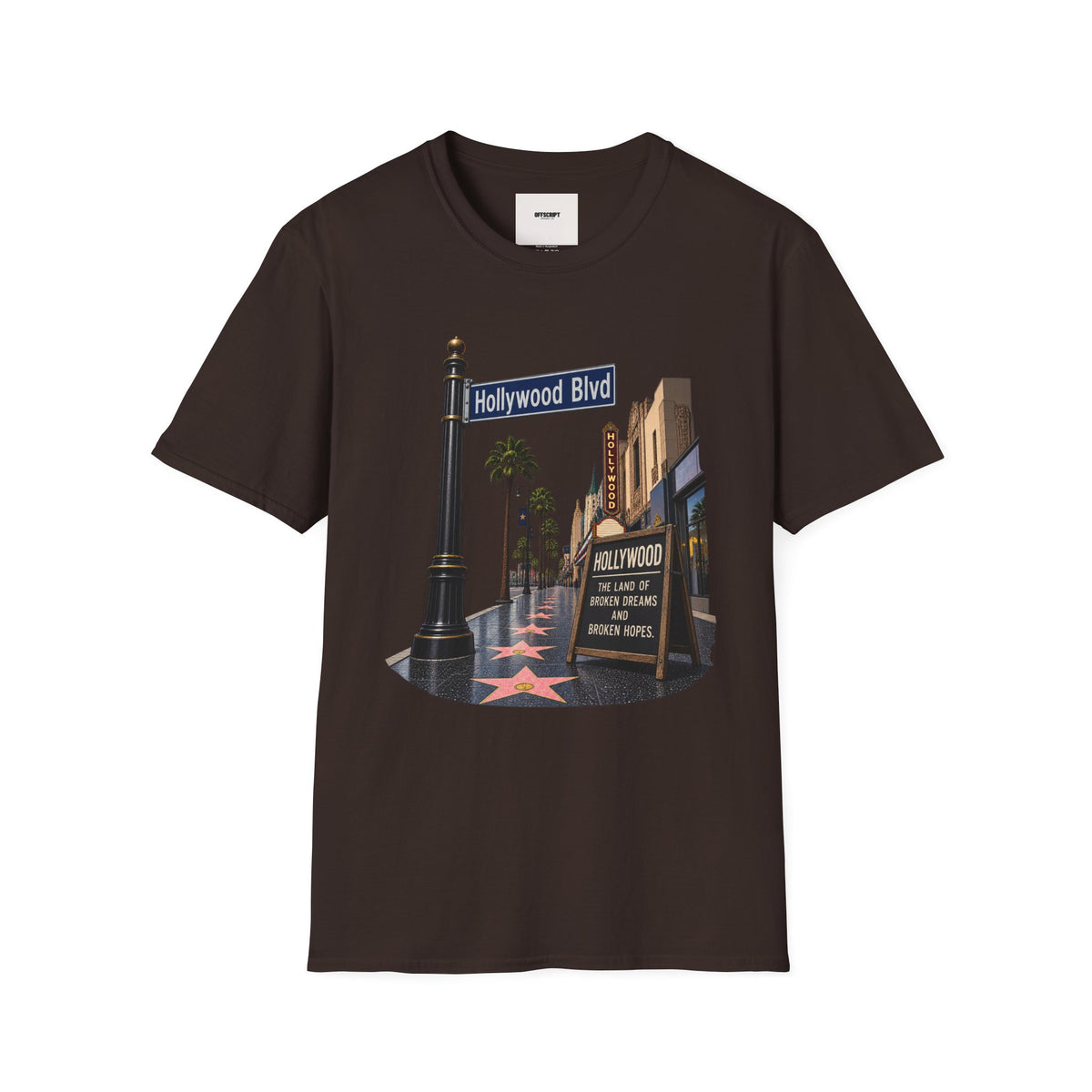 Hollywood Blvd T-Shirt — Vintage Palm Trees & Walk of Fame Tee