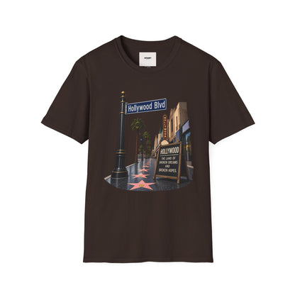Hollywood Blvd T-Shirt — Vintage Palm Trees & Walk of Fame Tee