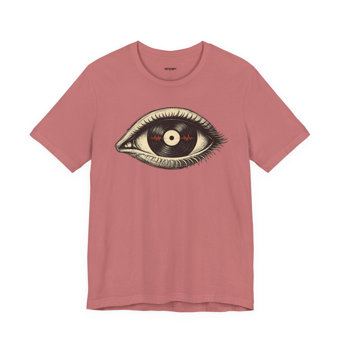 Graphic Tee — Vintage Vinyl Eye Illustration T‑Shirt