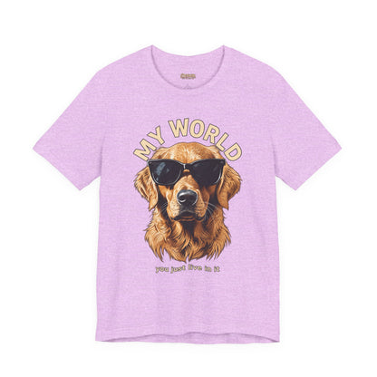 My World Golden Retriever Sunglasses T-Shirt