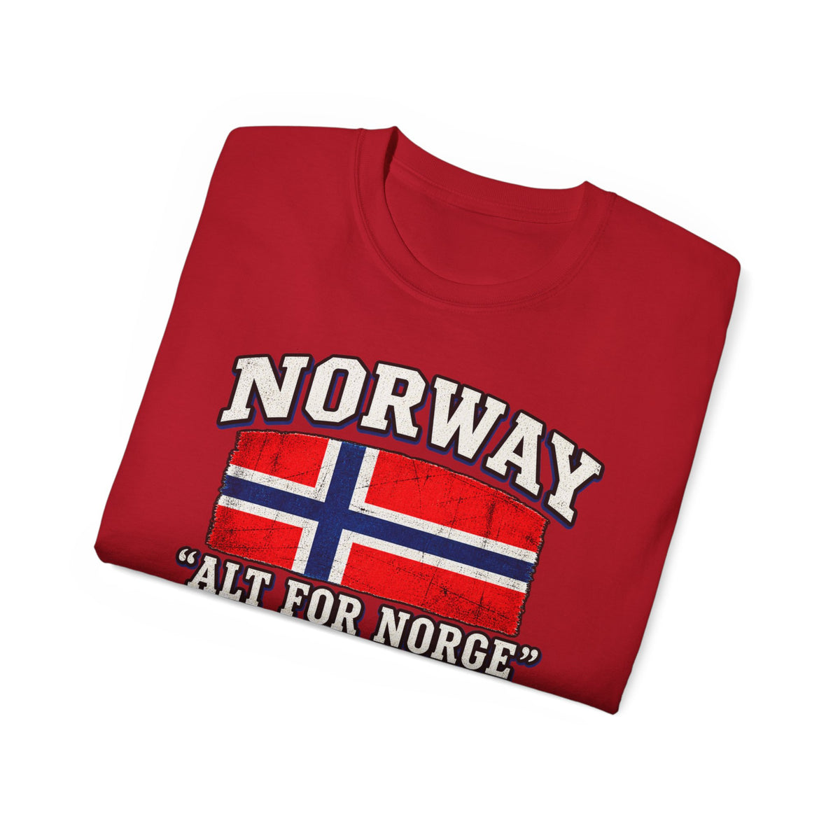 Norway Flag Viking Ship T‑Shirt — "Alt For Norge" Patriotic Tee