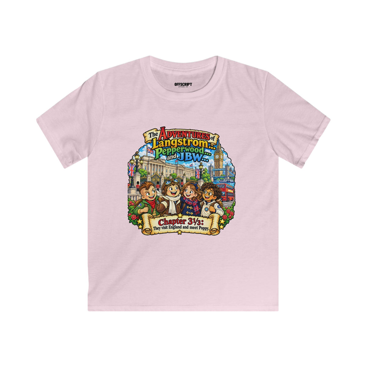 Kids T‑Shirt — 'The Adventures of Langstrom & Pepperwood' Vintage Storybook Design