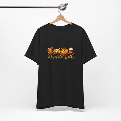 Thankful Harvest Tee — Thanksgiving Pumpkin & Pie Fall Shirt