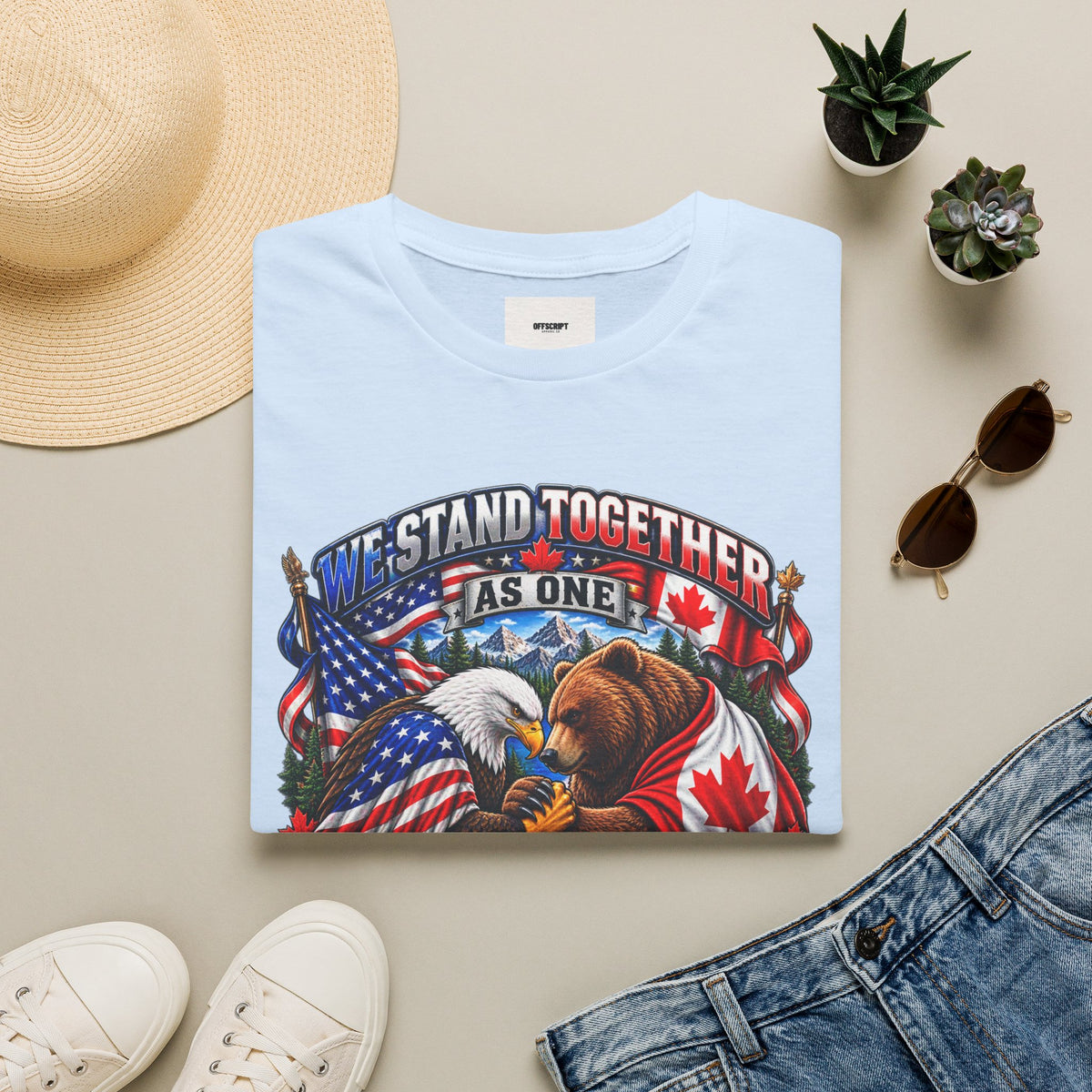 Patriotic "We Stand Together As One" T-Shirt
