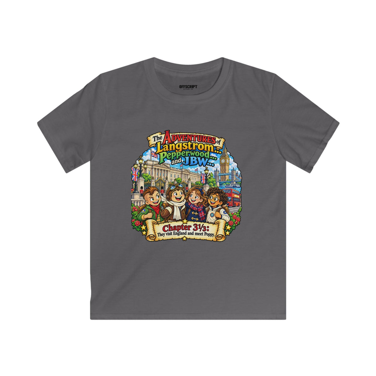 Kids T‑Shirt — 'The Adventures of Langstrom & Pepperwood' Vintage Storybook Design