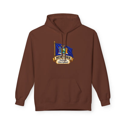 New York State Flag Hoodie – "Excelsior (Ever Upward)" Graphic Pullover