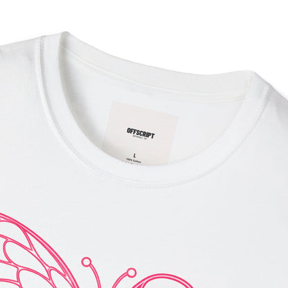 Breast Cancer Awareness Butterfly T-Shirt - Pink Ribbon Support Tee