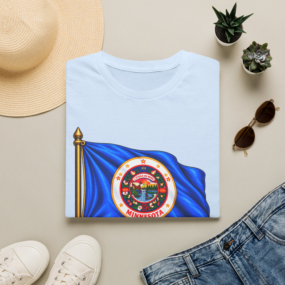 Minnesota Flag T-Shirt — "L'Étoile du Nord" State Pride Tee