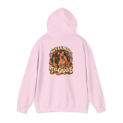 Hoodie — Give Into The Groove Retro Disco Graphic Hoodie