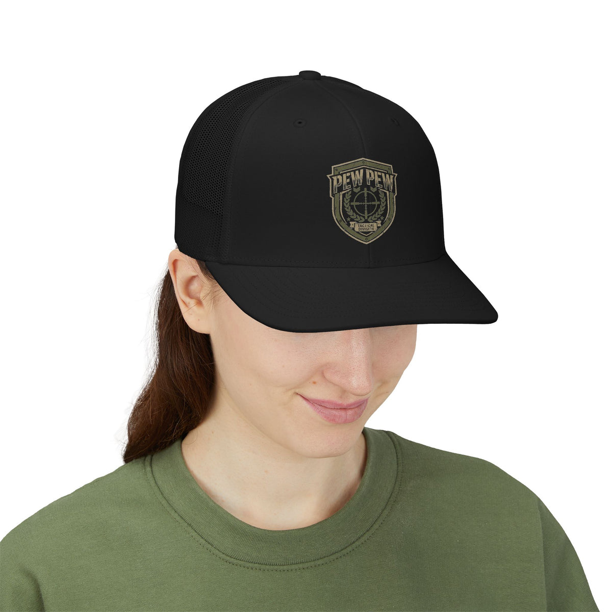 Tactical Shield Logo Snapback Cap | Trucker Mesh Hat