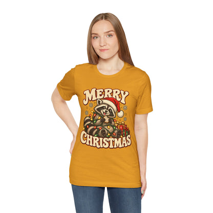 Merry Christmas Raccoon Tee