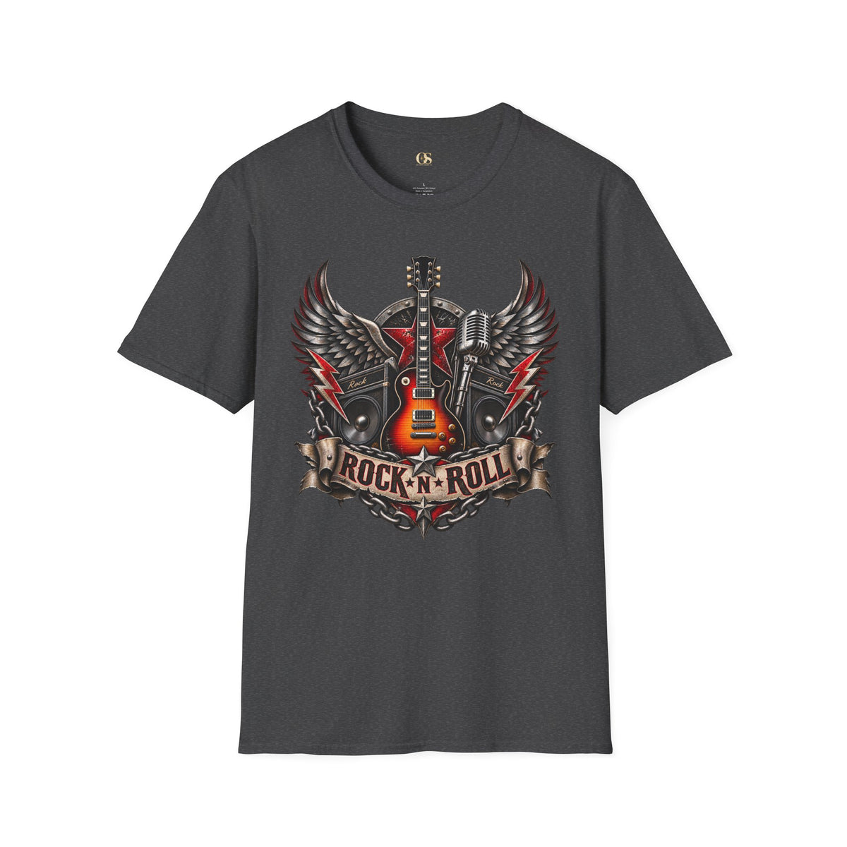 Rock 'n' Roll Guitar Wings T-Shirt — Vintage Electric Guitar Music Tee