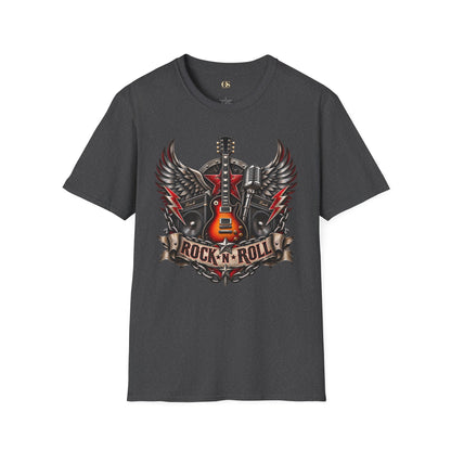 Rock 'n' Roll Guitar Wings T-Shirt — Vintage Electric Guitar Music Tee