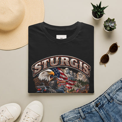 Sturgis Bike Week T-Shirt — American Eagle & Mount Rushmore Motorcycle Tee