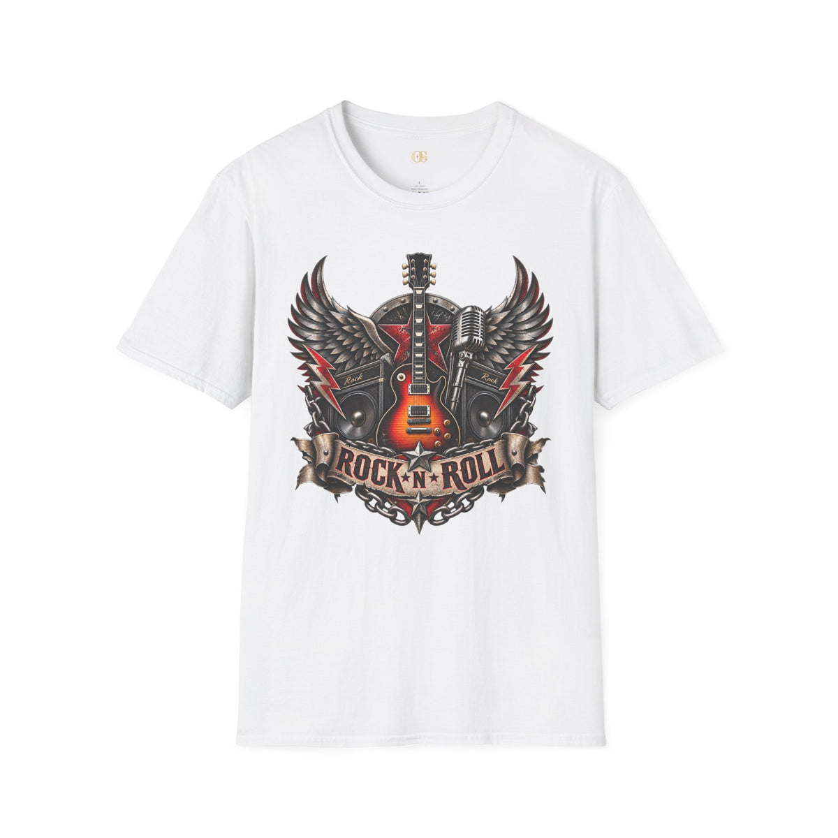 Rock 'n' Roll Guitar Wings T-Shirt — Vintage Electric Guitar Music Tee